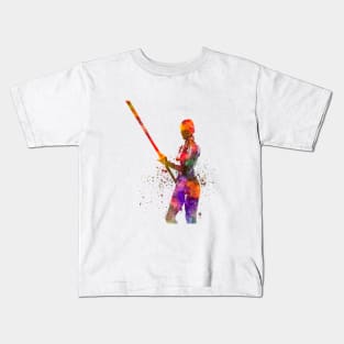 pole vault in watercolor Kids T-Shirt